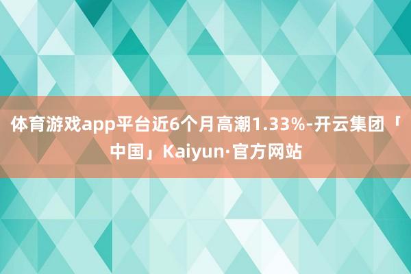 体育游戏app平台近6个月高潮1.33%-开云集团「中国」Kaiyun·官方网站