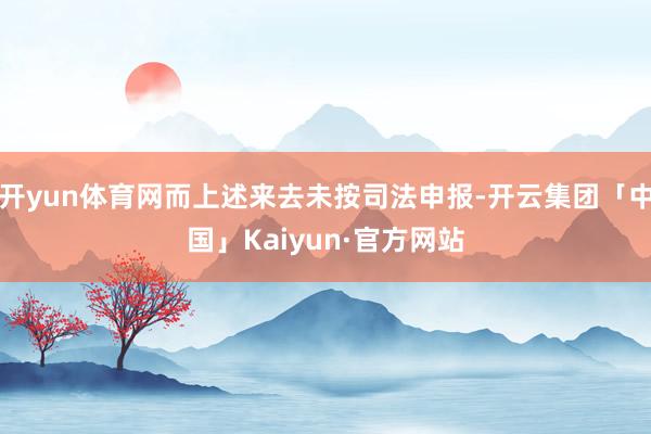 开yun体育网而上述来去未按司法申报-开云集团「中国」Kaiyun·官方网站